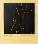 Judith Lauand - sem título - Xilogravura colorida à mão pela artista - 10 x 10 cm (MI) e 15 x 13 cm (ME) - 1955
