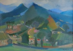 Antonio Marx - Teresópolis - óleo sobre tela - 50,5 x 60 cm - 1987 - com selo da Dan Galeria
