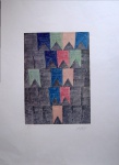 Alfredo Volpi - Bandeirinhas - Lito offset - 66 x 48 cm