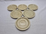 Jogo de 6 pires de chá em porcelana Real, modelo Tavola. Medindo 14cm de diâmetro.