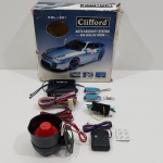 Alarme de Segurança Automotivo, Marca Clifford, Modelo ADL-901, Na Caixa, Não testado o Funcionamento. Medidas da Caixa: Altura: 27 cm, Largura: 9,5 cm, Comprimento: 27,5 cm, Peso Total: 870 g.