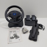 Volante Twin Turbo Deluxe com Pedal e Marcha, Em Ótimo Estado de Conservação, Na Caixa, Não testado o funcionamento. Medidas na Caixa: Altura: 32 cm, Largura: 31 cm, Comprimento: 31,5 cm, Peso Total: 3460 g.
