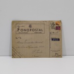 Antigo Fonopostal, Não testado. Medidas: Largura: 17 cm, Comprimento: 22,5 cm, Peso: 30 g.