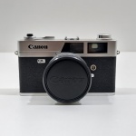 Câmera Fotográfica, Marca Canon, Modelo Canonet QL17, Não testado o funcionamento. Medidas: Altura: 10 cm, Largura: 7,5 cm, Comprimento: 15,5 cm, Peso: 820 g.