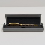 Caneta Esferográfica, Marca Ministar, DIN 16554-D1 Germany, No Estojo, Sem Tinta. Medidas do Estojo: Altura: 2,5 cm, Largura: 6 cm, Comprimento: 17,5 cm, Peso Total: 95 g.