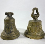 DOIS SINOS EM BRONZE. MEDIDAS: