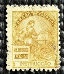 Alegorias Republicana e Instrução - nº 172 - carimbado.