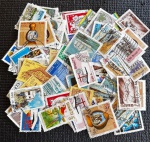 Comemorativo - 95 selos - décadas 1960 e 1970 - carimbados.