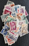 Comemorativo - 70 selos - de 1947 a 1957 - carimbados.