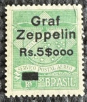 ZEPPELIN - Z-6 - novo (85 UF) - selo com corte no canto direito superior recuperado.