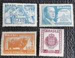 Aéreo - 1948 - 4 selos - A-67 e A-70 - mint, mint, novo e mint (13,2 UF).