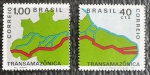 Comemorativo - 1971 - Transamazônica - Selos separados - C-699 e C-700 - mint (24 UF).