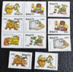 Comemorativo - 1973 - Série Completa - Monteiro Lobato - C-806 a C-810 + Conjunto - mint (16,5 UF).