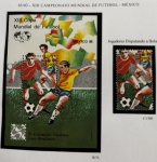 Bloco e Comemorativos do bloco - 1986 - Copa do México - B-71 + C-1506 - mint (29 UF).