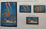 Bloco e Comemorativos do bloco - 1993 - Esportes Aquáticos - B-94 + C-1830 a C-1832, mint (12 UF).