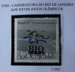 1997 - Comemorativo - C-2022 - Cadidatura RIO 2016 - (vide foto) - mint (12 UF).