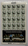 2001 - Comemorativo. Campeções da Libertadores, Palmeiras, Folha, C2404 CJ, com 20 selos + vinheta (vide foto), mint (200 UF).