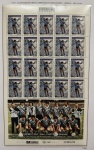 2001 - Comemorativo. Campeções da Libertadores, Grémio, Folha, C2406 CJ, com 20 selos + vinheta (vide foto), mint (200 UF).