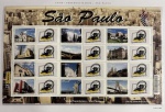 2009 - Comemorativo. Selos Personalizados. São Paulo, horizontal, Folha, 12 selos + 12 vinhetas, C2873 a C2884 (vide foto), mint (360 UF).