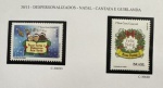 2010 - Comemorativo. 2 selos, Natal 2010, C3063SD e C3064D, despersonalizados (vide foto), mint (40 UF).