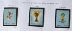 2014 - Comemorativo. Copa da Fifa 2014. Selos do Bloco B-179, C3333 a C3335 (vide foto), mint (21 UF).
