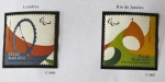 2015 - Comemorativo. Entrega da Bandeira Paralímpica. Selos B-184, C3406 e C3407 (vide foto) - mint (50 UF).