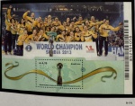2016 - Bloco. Handebol Campeãs Mundiais 2013. B-191 (vide foto) - mint (10 UF).