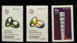 2016 - Comemorativo. Celebrações dos Jogos Rio 2016. 3 selos, do bloco B-194, C3621 a C3623 (vide foto) - mint (21 UF).