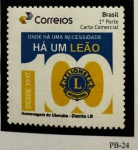 2017 - Personalizado Básico. 100 Anos do Lions. PB-24 (vide foto), mint.