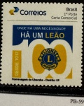 2017 - Personalizado Básico. 100 Anos do Lions. PB-59 (vide foto), mint.
