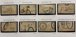 2017 - Comemorativo. Bicletas Antigas. Selo B-203, 8 selos, C3718 a C3725 (vide foto) - mint (28 UF).