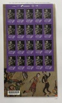 2017 - Comemorativo. R.D. Brasil-Chile. Violeta Carra. Folha do selo C3748, 20 selos + vinheta (vide foto) - mint.