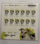 2018 - Comemorativo. Defesa Animal. Folha do selo C3751, 12 selos + vinheta (vide foto) - mint.