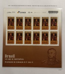 2018 - Comemorativo. Dom João VI. Folha do selo C3754, 12 selos + vinheta (vide foto) - mint.