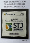 2019 - Personalizado Básico. 30 Anos do STJ. PB-115 (vide foto), mint.
