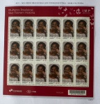 2019 - Comemorativo. Mulheres Brasileiras - Maria da Penha. Folha c/ 18 selos + vinheta, C3873 (vide foto) - mint.