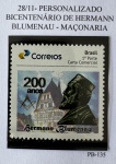2019 - Personalizado Básico. Bicentário de Hermann Blumenau - Maçonaria. PB-135 (vide foto), mint.