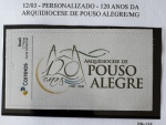 2020 - Personalizado Básico. 120 Anos da Arquidiocese de Pouso Alegre. PB-155 (vide foto), mint.