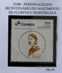 2020 - Personalizado Básico. Bicent. Nascimento de Florence Nightingale. PB-159 (vide foto), mint.