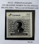 2020 - Personalizado Básico. Os Grandes Nomes da Filatelia - Willian Edward Lee. PB-183 (vide foto), mint.
