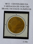 2020 - Comemorativo. Cent. 1ª Medalha de Ouro do Brasil. Selo C3961 (vide foto) - mint.