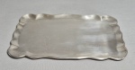 Bandeja retangular pequena, Prata 900. Marca CESPEDES. Chile. Peso: 225 gramas. Med. 23 x 14 cm.