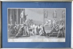 "A Morte de Julio César" (La morte di Cesare) criada pelo artista italiano Vincenzo Camuccini entre 1804 e 1805. 45x74cm. Apresentam pequenas manchas causadas pelo tempo. ----- https://zasoby.msl.org.pl/arts/view/2838  --- https://time.com/3742108/ides-of-march-shakespeare-wrong/ ----- https://elmontonero.pe/columnas/los-idus-de-marzo ----- https://edition.cnn.com/2020/03/15/us/ides-of-march-bad-luck-trnd