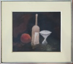 ALVARO BORGES (1928-1994) - "Garrafa,Taça e fruto", o.s.e. assinado e datado no c.i.d. 72. Med. 47 x 38 cm. moldura: 61 x 69 cm