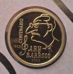 BRASIL - MOEDA DE OURO COMEMORATIVA  DO ARY BARROSO NO  BLISTER
