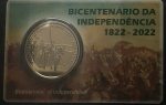 MOEDA DO BICENTENÁRIO DA INDEPENDÊNCIA EM CUMPRO NÍQUEL EMISSÃO CASA DA MOEDA DO BRASIL
