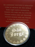 MEDALHA COMEMORATIVA DE SÃO JORGE - PROOF - CMB - LATÃO