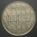 PORTUGAL - MOEDA DE NÍQUEL - 200 ESCUDOS - SOBERBA