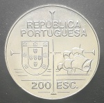 PORTUGAL - MOEDA DE NÍQUEL - 200 ESCUDOS - SOBERBA