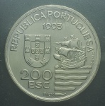 PORTUGAL - MOEDA DE NÍQUEL - 200 ESCUDOS - SOBERBA